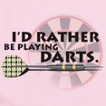 thumbnail image 2 of CafePress - I'd Rather Be Playing Darts! Infant Bodysuit - Baby Light Bodysuit, Size Newborn - 24 Months, 2 of 4