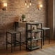 thumbnail image 1 of Yeshouse Juego de mesa de comedor de 91 cm de altura para 2 personas con taburetes y estantes de almacenamiento. Mesa de cocina compacta para espacios pequeños, apartamentos y estudios, 1 of 7