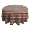 thumbnail image 4 of Boho Red Striped Ethnic Pattern Round Tablecloth 60"x60",Wrinkle Wipeable Table Cloth for Kitchen Dining Room Picnic Patio Party, 4 of 6