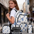 thumbnail image 2 of Yspwyqan Blue Sea Turtle Floral Kids Backpack Set for Boys Girls, 4 Piece with Lunch Box Water Bottle Bag 17 Inch Lightweight Multi-Pocket Bags Fits 15.6 Laptop for Elementary, 2 of 7