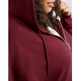 thumbnail image 5 of Hanes Originals Women's Fleece Zip-Up Hoodie (Plus Size) Mulled Berry 4X, 5 of 8