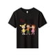 thumbnail image 3 of Young Boy's/Girls "Kids Cartoon Theme Cotton Graphic Tees, Back To School Clothes For Girls, Black Summer Tops With Playful Characters, Gift For First Day of School, Fun, " Kids Clothes Gir, 3 of 6