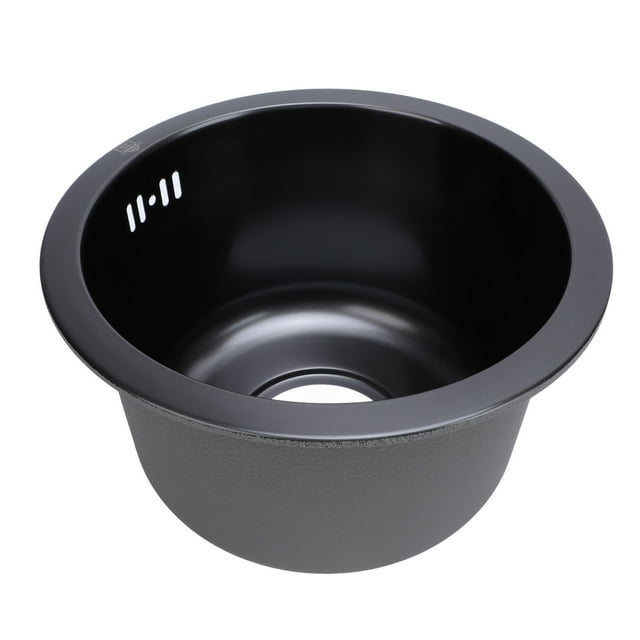 Undermount Kitchen Sink, Stainless Steel Undermount Kitchen Bar Sink with Strainer, 28cm Outer Diameter Single Bowl Kitchen Sink, Small Kitchen Sink for Kitchen Bar RV