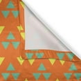 thumbnail image 4 of Ambesonne Modern Valance Pack of 2, Creative Triangles on Orange, 42"X12", Sea Green Vermilion, 4 of 5