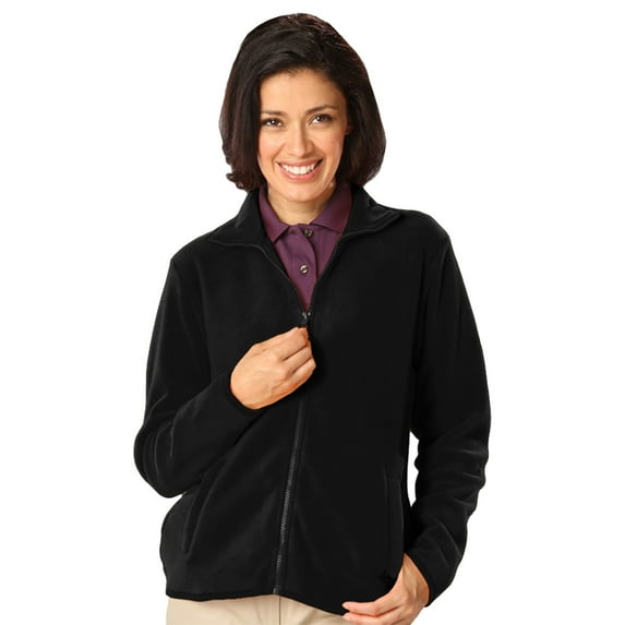 BlueGeneration Ladies Polar Fleece Full Zip Jacket - Black Small Solid