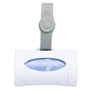 Ubbi On-The-Go Retractable Diaper Disposal Bag Dispenser with Lavender-Scented Bags, White