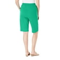 thumbnail image 3 of Roaman's Women's Plus Sizesoft Knit Bermuda Short Pull On Elastic Waist, 3 of 5
