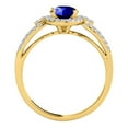 thumbnail image 2 of Mauli Jewels Engagement Rings for Women 1.25 Carat Halo Tanzanite And Diamond Bridal Set Prong-Setting 14k Yellow Gold, 2 of 6