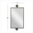 thumbnail image 4 of DecMode Industrial Rectangular Metal Wall Mirror with Pull Handle Design and Black Finish, 14"W x 28"H, 4 of 14