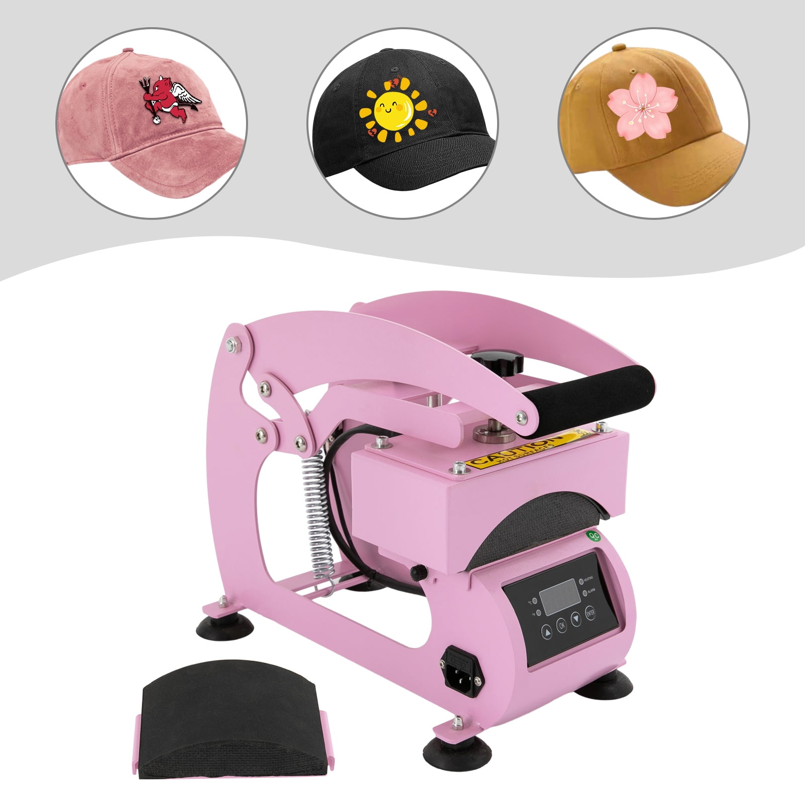 Hat Heat Press Machine, Press with Timer & Temperature Control, 2-in-1 Hat Heat Press Machine