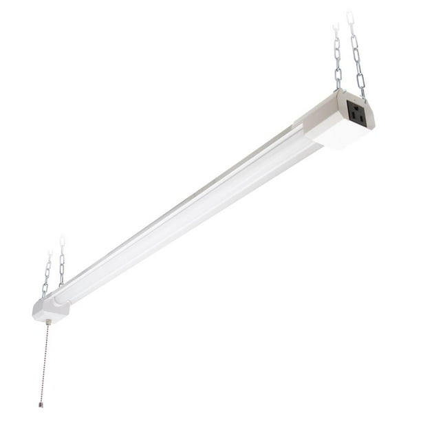Maxxima 3 ft. Utility LED Shop Light Fixture, Linkable, Frosted Lens