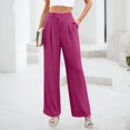 thumbnail image 5 of Endives Women's Dress Pant Wide Leg Suit Trousers Comfortable Elegant Pants Trousers Business Outfit With Pockets S-4XL, 5 of 7