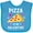 Turquoise, variant on Inktastic Pizza is My Valentine with Hearts Boys or Girls Baby Bib