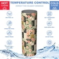 thumbnail image 5 of Pioneer Flower Floral Print Pattern 20oz Skinny Tumbler with Straw & Lid, Double Wall Vacuum Insulated Cup, Leak-Proof, Cup Holder Friendly, Hot 6H Cold 12H, 5 of 6