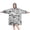 Halloween Doodle Pattern, variant on Wearable Oversized Blanket,Halloween Doodle Pumpkin Pattern Wearable Blanket Hoodie for Adults,Cozy Hooded Blankets with Super Pockets,Super Warm Fuzzy Pullover for Women & Men
