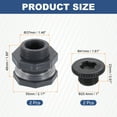 thumbnail image 2 of Uxcell 2 Pcs Bulkhead Fitting with Plug, 3/4" NPT Bulkhead Water Tank Connector, Grey, 2 of 5