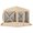 Beige, variante sur Outsunny Tente Moustiquaire Hexagonale Automatique à Déploiement Rapide Abri de Camping Vert