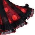 thumbnail image 4 of Yunhgft Flamenco Ballroom Waltz Dance Swing Skirt Sequin Flowers Party Dress - Red, as, 4 of 9