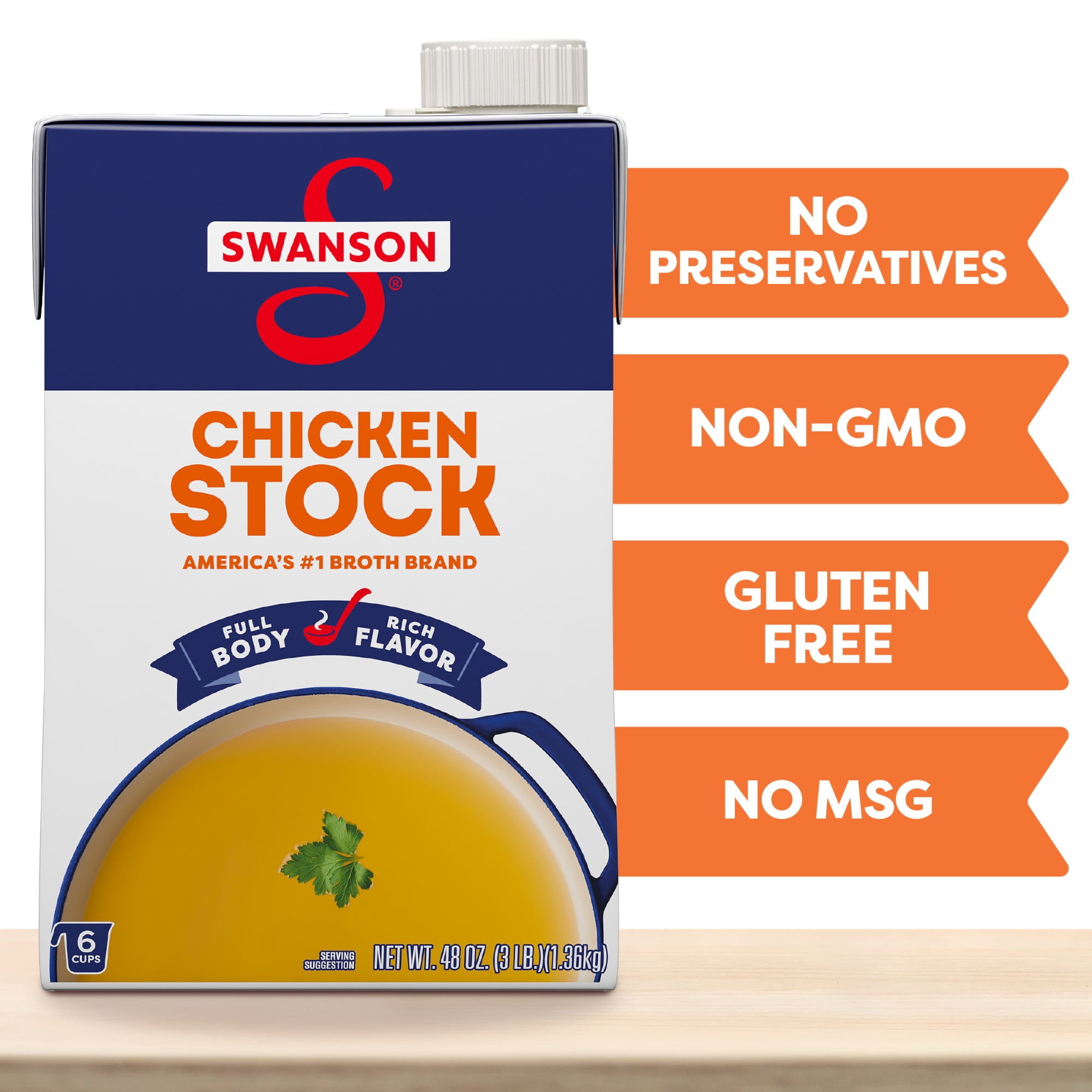 Swanson Chicken Stock, 48 oz Carton