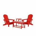 thumbnail image 3 of WestinTrends Malibu 4-Pieces Outdoor Patio Furniture Set, All Weather Outdoor Seating Plastic Adirondack Chair Set of 2 with Coffee Table and Side Table, Red, 3 of 14