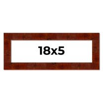 18x5 Walnut Brown Veneer Real Wood Picture Frame Width 1.75 inches | Interior Frame Depth 0.5