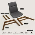 thumbnail image 6 of CHUN YI Modern Farmhouse Faux Leather Dining Chairs, Upholstered Kitchen Chairs, Set of 2, Gray, 6 of 8