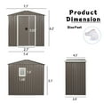 thumbnail image 6 of 8ft x 4ft Outdoor Metal Storage Shed With window and metal foundationFor Outdoor storage, 6 of 15
