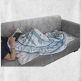 thumbnail image 6 of Vintage Airplane Soft Flannel Fleece Blanket, South Pole Antarctica Words on Retro Style Blue Stamp Grunge Airplane, Cozy Plush for Indoor and Outdoor Use, 70" x 90", Sky Blue White, by Ambesonne, 6 of 6