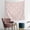 Cat Bow Floral, variant on 50x50 Inch Square Wall Tapestry for Indoor & Outdoor, Living Room, Bedroom, Teen Room,Cat Bow Floral Pink Pattern