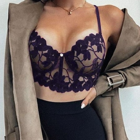 

dmqupv Lonely Lingerie Rimless Vest Adjustment Sticky Bralette Strapless Up Women Bras Lingerie s plus Size 6xl Purple Large