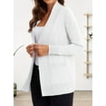 thumbnail image 6 of Women'S Open Front Knit Cardigan Sweater Long Sleeve with Pocket White XL, 6 of 10