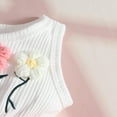 thumbnail image 4 of Liyamei Toddler Girls Floral Dress Long Sleeve Ruffles Coat Tops Headbands Outfits Spring Floral Dress Sets Size Pink 9-12 Months, 4 of 5
