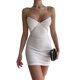 thumbnail image 1 of VISgogo - Vestido ajustado de verano para mujer, color sólido, sin mangas, sin espalda, con cadena, para discoteca VISgogo moda, 1 of 9