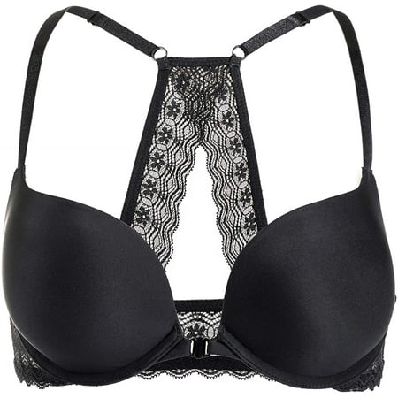 Women's Push Up Bra Racerback Front Closure Bras Plunge Underwire Tshirt Padded Lace | Walmart