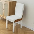 thumbnail image 1 of Nvzi Solid Color Elastic Chair Cover Silver Fox Velvet Armless Chair Cover Removable Washable Chair Cover Dining Room Kitchen Banquet Bedroom Study (2 Piece,White Orange), 1 of 3