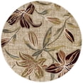 thumbnail image 3 of Transitional Area Rug (7'10'' Round) Floral Cream, Seafoam Indoor Round Easy to Clean, 3 of 6