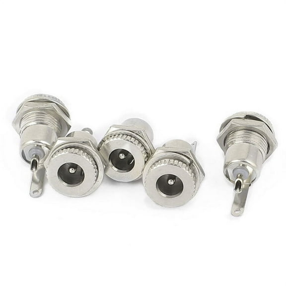 5pcs 5.5 mm x 2.1mm DC Power Jack Socket Female Panel Mount Connector DC-099 WL