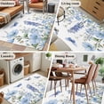 thumbnail image 5 of 2.7'x5' Area Rugs, Blue Spring Floral Indoor Outdoor Area Rug for Living Room Bedroom, Summer Botanical Butterfly Pastoral Washable Bathroom Rugs Kitchen Floor Carpet Mats Home Decor Aesthetic, 5 of 8