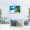 thumbnail image 6 of Blue Ocean Wall Art Florida Beach Pictures for Living Room Coastal Green Plant Wall Decor Seascape Painting Sea Wave Landscape Canvas Print Modern Framed Artwork Bathroom Bedroom Home Decoration, 6 of 6