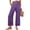 Purple, variant on Wutalume Women's Fashion Cropped Pants, Elastic High Waist Casual Trousers with Pockets Solid Color, Loose Fit,Perfect for Spring Summer Wardrobe,Army Green L