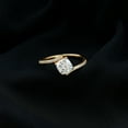 thumbnail image 3 of Rosec Jewels Moissanite Cushion Cut Engagement Ring 1 Carat - 6 mm - Bypass Ring - D-VS1 Quality Certified, 14K Yellow Gold, US 7.00, 3 of 7