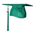 thumbnail image 4 of Endea Graduation Shiny Emerald Green Graduation Cap  Tassel, 4 of 11
