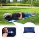 thumbnail image 1 of Almohada inflable de viaje con flocado grueso | Almohada portátil para siestas largas para camping, oficina y exteriores | Material de PVC flocado azul, 1 of 6