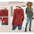 thumbnail image 4 of Qaspx Hoodies for Women Lightweight Hooded Sweatshirts Long Sleeve Shirts Fall Knit Tops, 4 of 5