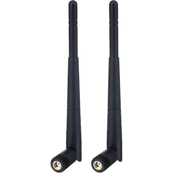 2-Pack Dual Band WiFi Antenna 2.4GHz 5GHz 5.8GHz 8dBi RP-SMA Male Connector Omni Directional WiFi Bluetooth Antenna for WiFi Router Network Devices Security IP Camera