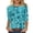 A12 Multicolor-3/4 Sleeve Tops for Women, variant on Mifsaly 3/4 Sleeve Tops for Women Cotton Blouse Vintage Print Crewneck Dressy Casual Shirts Breathable Going Out Work Blouses Trendy Summer Outfits S