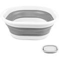 thumbnail image 1 of MITUMOMO Collapsible Wash Basin with Hanging Hole, Portable Multipurpose Wash Basin for Kitchen Sink Fruits Vegetables Home Camping, Easy Storage (Grey), 1 of 7