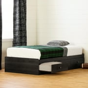 South Shore Zach Mates Bed with 3 Drawers, Gray Oak