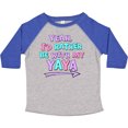 thumbnail image 3 of Inktastic Yeah I'd Rather Be with My Yaya in Pink Blue and Purple Boys or Girls Toddler T-Shirt, 3 of 5