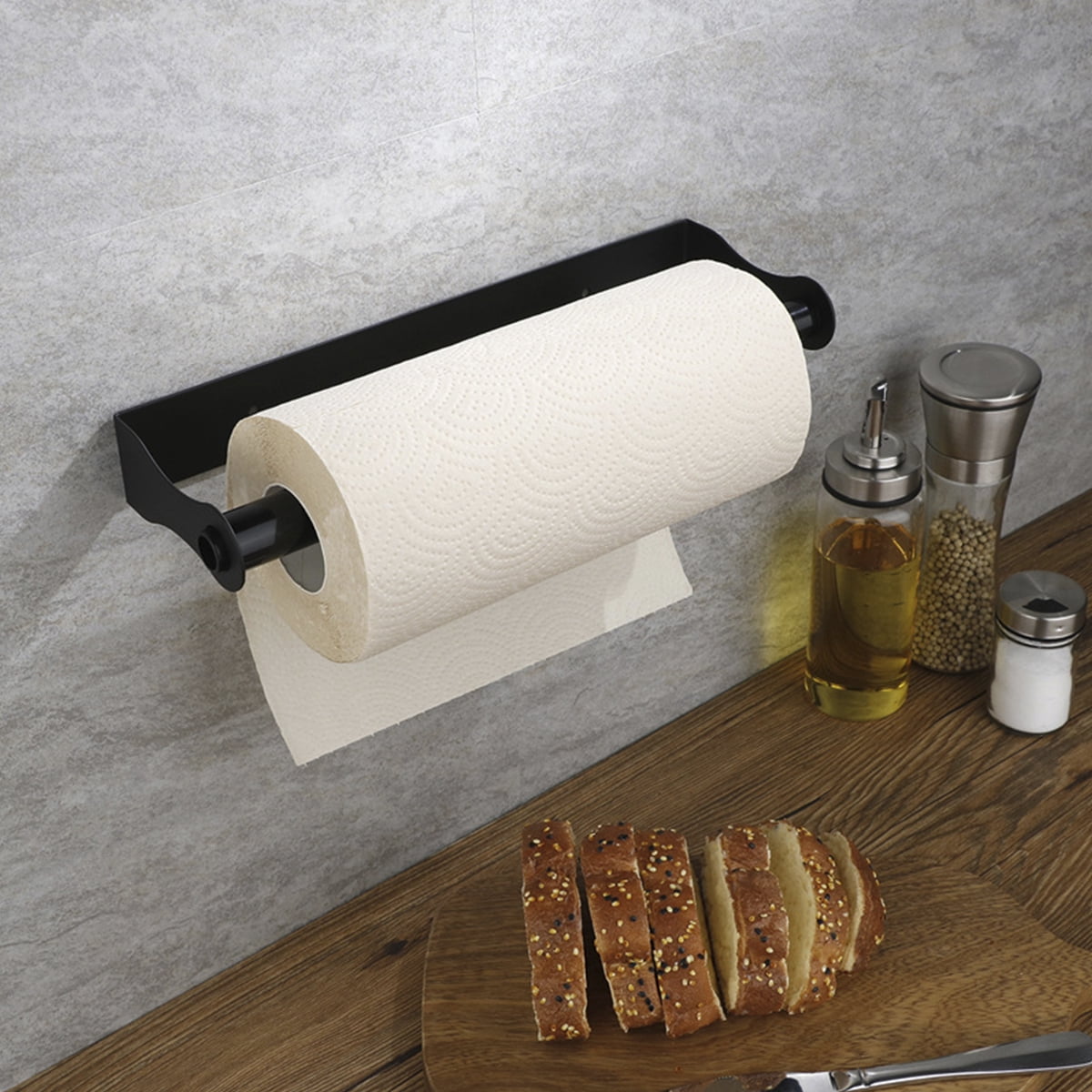 Toilet Paper Holder Adhesive Kitchen Bathroom Aluminum Matt Gold Black  Sliver Stand WC Paper Towel Hanger Rack Tissue Roll Shelf